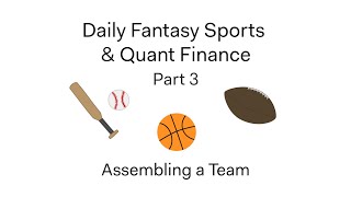 Hey Quantopian, great explanatory video. At you mention a link to the notebook, where can we find it? - Creating a Daily Fantasy Sports Algorithm Using Quantitative Finance, Pt. 3: Assembling a Team