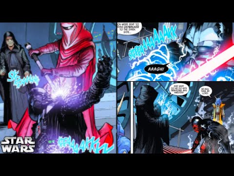 PALPATINE AND ROYAL GUARDS ATTACK DARTH VADER (CANON)