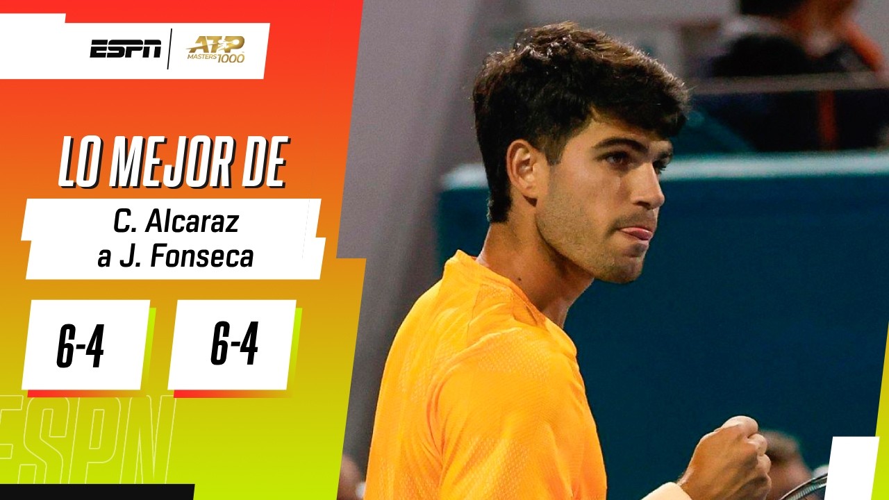 DOBLE 6-4 PARA EL FAVORITO ALCARAZ Y CLASIFICACIÓN EN EL MASTERS 1000 DE MIAMI | RESUMEN