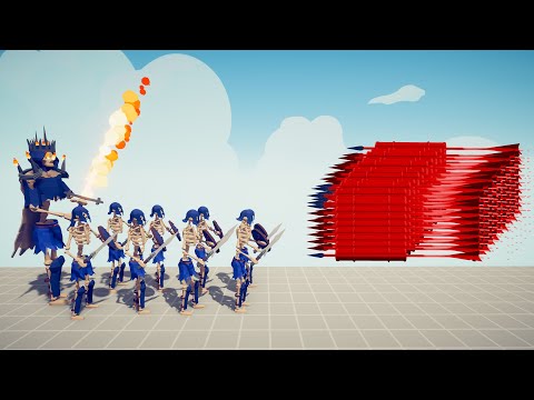 100x SKELETON WARRIORS + SKELETON KING vs EVERY GOD - Totally Accurate Battle Simulator TABS