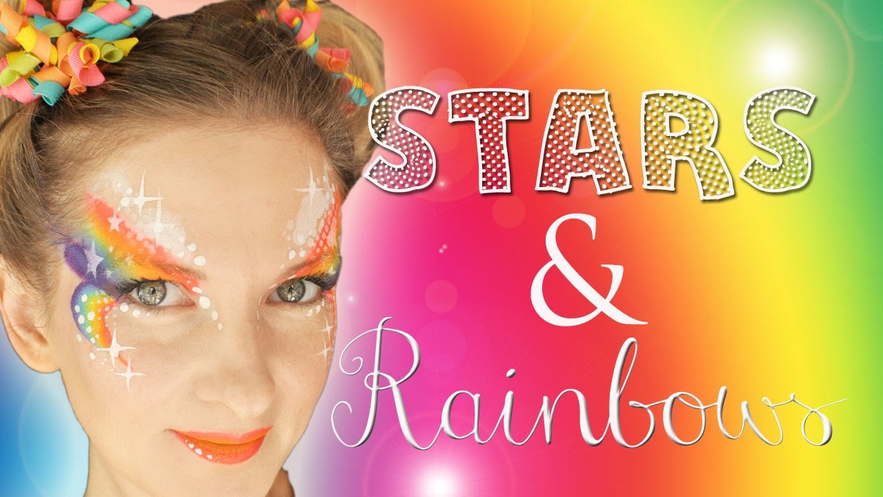 Stars and Rainbows Face Painting Tutorial