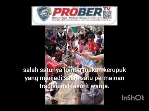 Lomba Makan kerupuk dalam memeriahkan HUT RI ke 81 Tahun di Desa Kadipaten, Kecamatan Wiradesa