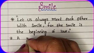 Write A Paragraph On Smile || Important Essay Writing
