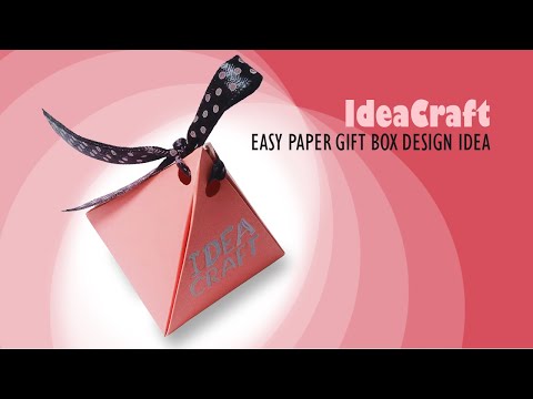 5 minute easy method for diy pyramid shape handmade paper box at home for small gift packaging