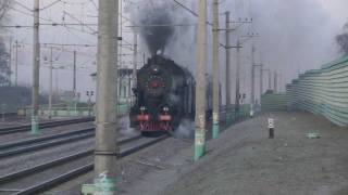 preview picture of video 'Ретро-поезд, паровозы Л-5259 и Л-2057'