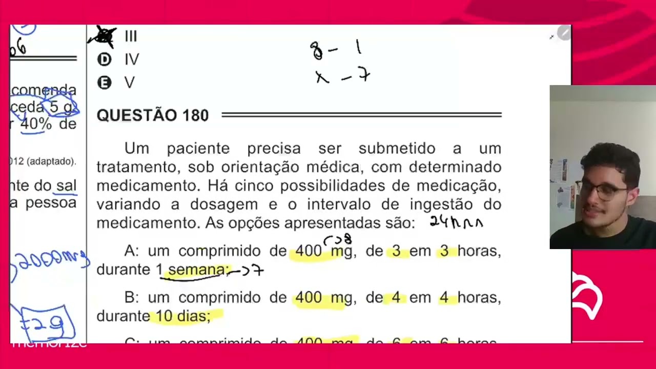 Resolução em Vídeo — Questão 180 ENEM 2015 PPL