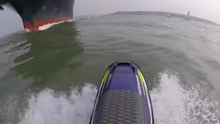 Man Gets Hit By Cargo Ship While Riding Jetski and Almost Dies