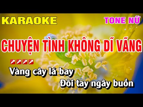 Karaoke Chuyện Tình Không Dĩ Vãng Tone Nữ Nhạc Sống | Nguyễn Linh