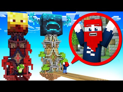 NOOB TOWER vs. PRO TOWER BATTLE - Minecraft