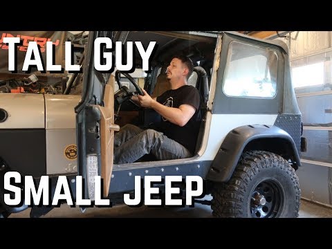 Trying to Fit a Tall Guy in a Small Jeep