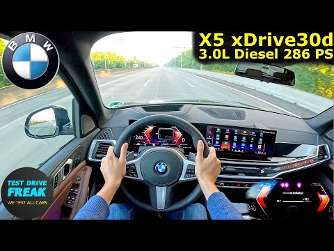 2025 BMW X5 xDrive30d (286 PS) 🚀 Top Speed POV Drive + Fuel Consumption | Autobahn No Speed Limit