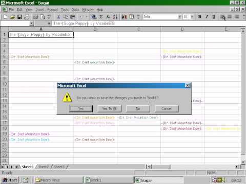 Virus (Excel 97 Macro): Sugar.a