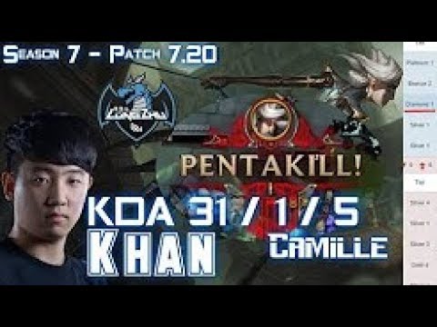 LZ Khan CAMILLE vs MORDEKAISER Top - Patch 7.20 KOREA Ranked