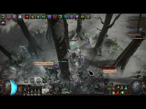 [POE 3.12] 45m sDPS Carrion Golem Necromancer T17 Delirium Map with 195 Splinters Drop