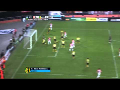Gol de Martínez (e/c). Estudiantes 2 - Aldosivi 1. Fecha 23. Primera División 2015. FPT.