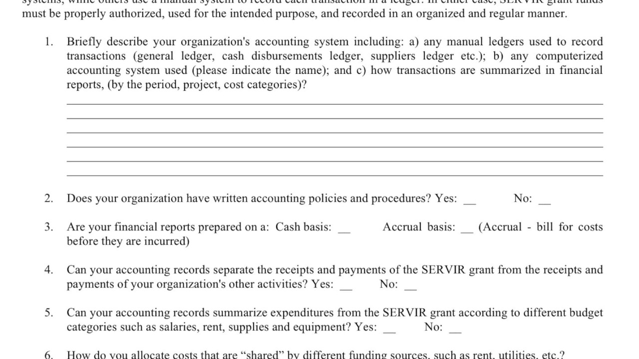 Self Assessment Form