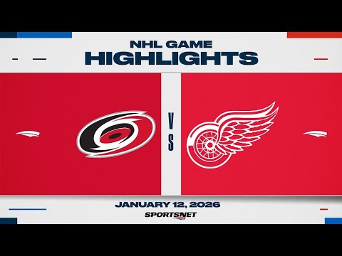 NHL Highlights | Hurricanes vs. Red Wings - January 12, 2026