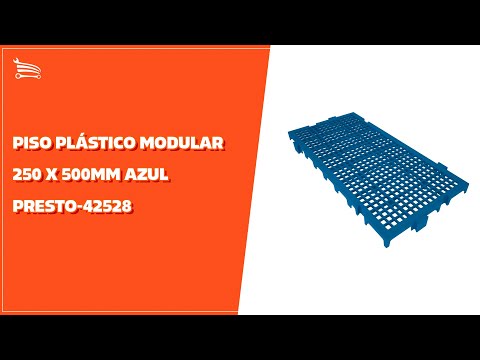 Piso Plástico Modular 250 x 500mm Verde - Video