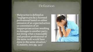 Nur 254 Group Project - Nursing Malpractice