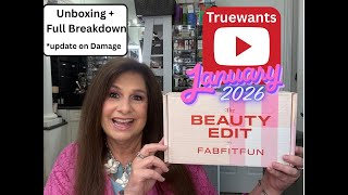 FabFitFun January 2026 Beauty Edit Unboxing | Full Breakdown + How They Resolved My Damaged & TryOn
