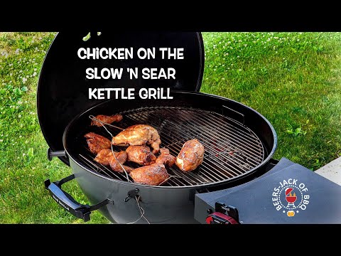 Slow ‘N Sear Kettle Grill! Chicken Done Right! Killer Hogs Hot BBQ Rub!