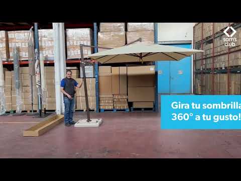 thumbnail video image 2 of Sombrilla Cantilever D' Sol a Sol  Xelha Canvas, 2 of 6