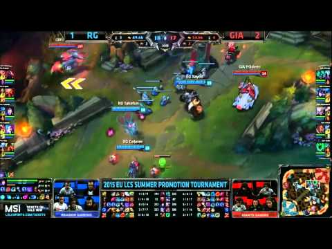 Highlights - EU LCS Relegations Spring 2015 - Giants vs Reason: Match 4