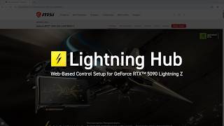 MSI GeForce RTX 5090 LIGHTNING Z (2026) – LIGHTNING HUB Software Installation Guide