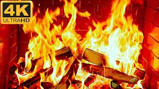 Fireplace Ambience 4K | Crackling Logs & Warm Embers | Relaxing, Focusing, Studying