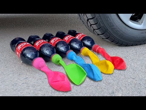 Crushing Crunchy & Soft Things by Car! EXPERIMENT: Car vs Coca Cola with Balloons