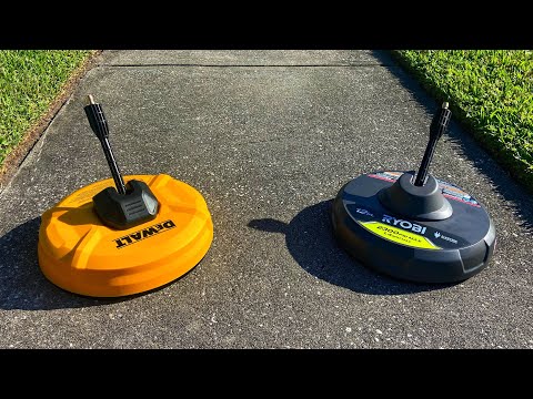 DeWalt and RYOBI Surface cleaner test and comparison in 4K! #ryobi #dewalt #4k *REVIEW*