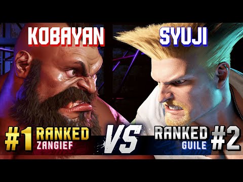 SF6 ▰ KOBAYAN (#1 Ranked Zangief) vs SYUJI (#2 Ranked Guile) ▰ High Level Gameplay