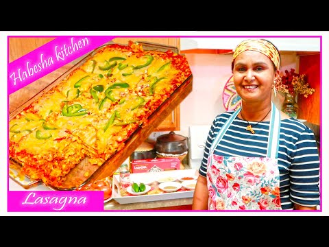 Habesha Kitchen - How To Make Easy Fresh Vegetarian Lasagna ላዛኛ