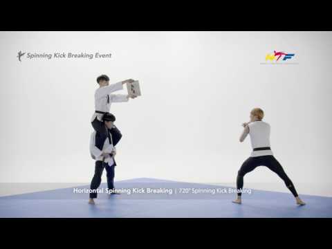 Horizontal Spinning Kick Breaking - 720° Spinning Kick Breaking