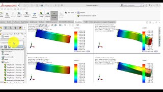 Solidworks simulation : Frequency analysis of a cantilever beam