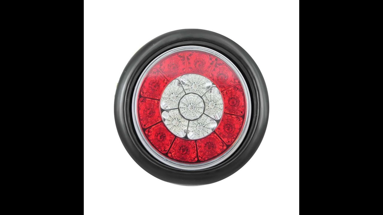 Feux a led rond orange rouge stop veilleuse clignotant pour remorque camion auto 12v 24v