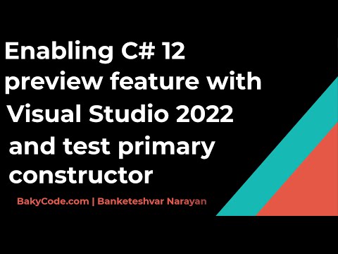 Activating C# 12 Preview Feature in Visual Studio 2022 and testing primary constructor code