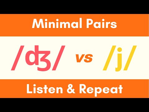 /ʤ/ vs /j/ Minimal Pairs - J vs Y Sound - American English Listening and Pronunciation Practice