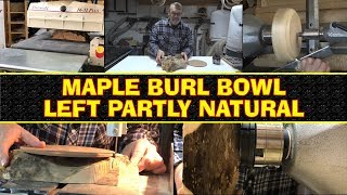 Maple Burl Bowl Left Partly Natural