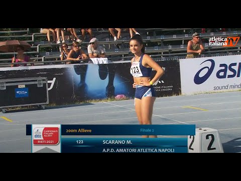 Campionati Italiani Allievi/e Rieti 2021 - 200 m Finale B Maria Francesca Scarano