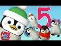 Five Little Penguins Jumping On The Bed CoComelon Nursery Rhymes Kids Songs
