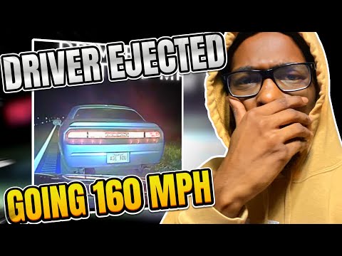 Dodge Challenger flees from traffic stop - HIGH SPEED PURSUIT ends in driver ejected at 160 mph
