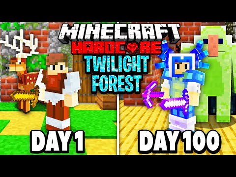 I Survived 100 Days in the TWILIGHT DIMENSION in HARDCORE Minecraft...