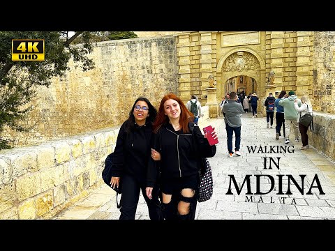 Caminhando em Mdina, Malta | 4K UHD | Passeio a pé | Jem escondido na Europa | Um passeio completo por Mdina