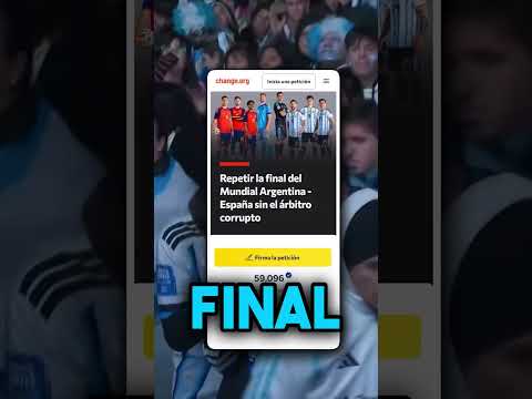 Petición en Argentina piden repetir la final del Mundial tras la derrota ante España ⚽️🤔 #Shorts