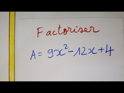 ♦️♦️ Factoriser 9x^2-12x+4. Factorisation de 9x²-12x+4. Produit remarquable identité remarquable