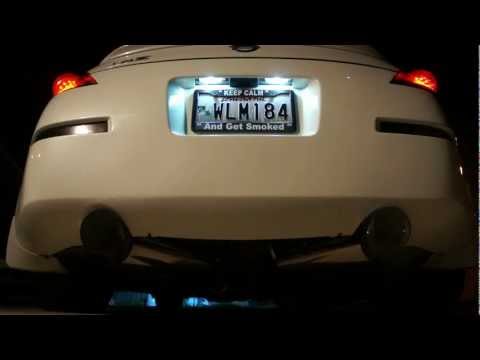 nissan 350z dual exhaust catback & spider LED taillights