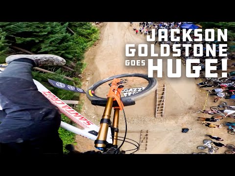 GoPro: Jackson Goldstone Goes HUGE at McGazzaFest 2024 #goprobike #mountainbike