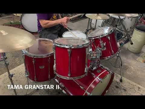 1980s Tama Granstar II Firestorm Red Drum Kit image 16