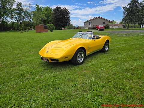 1975 Bright Yellow Corvette Convertible Four Speed For Sale Video